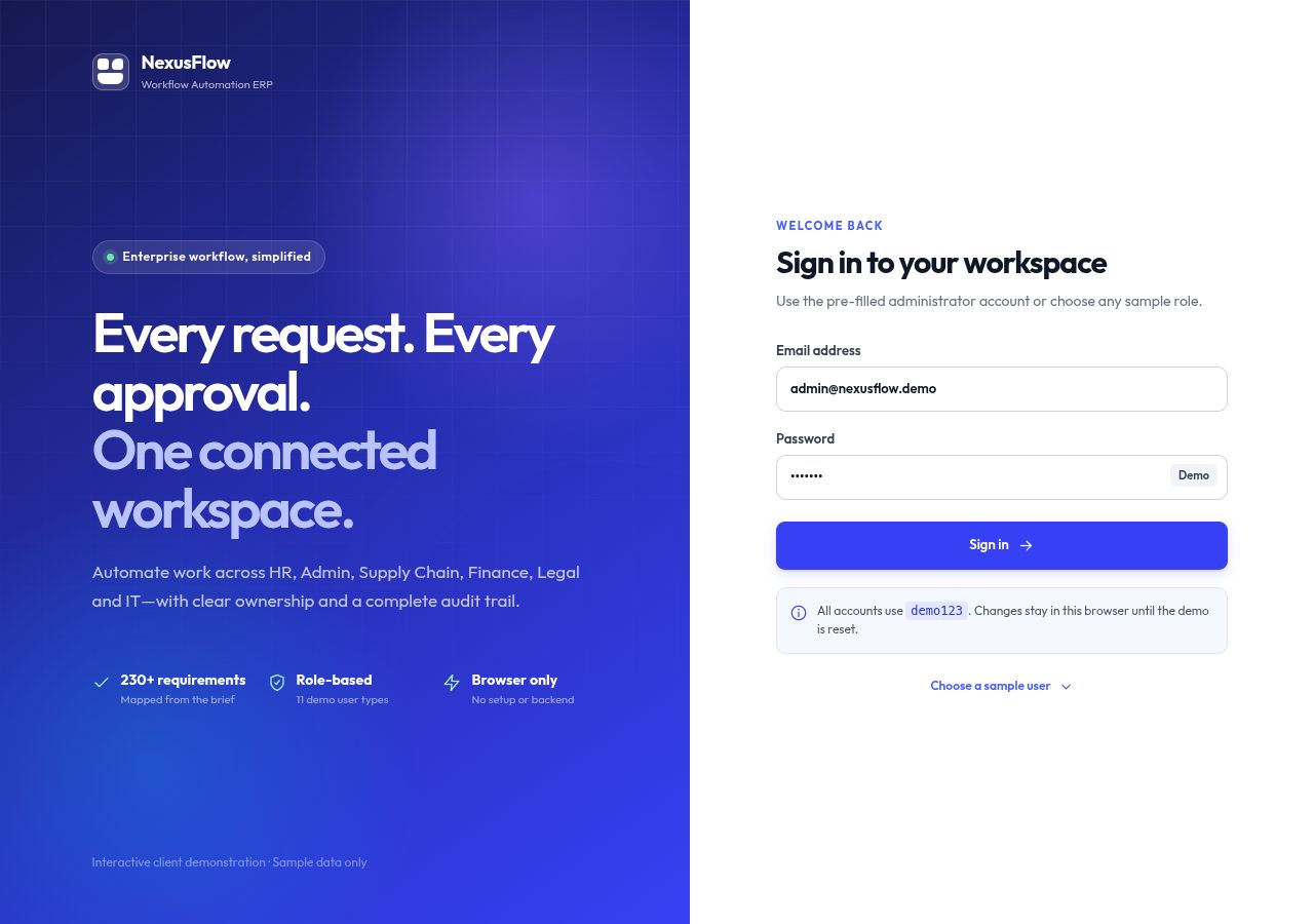 Workflow ERP — website preview
